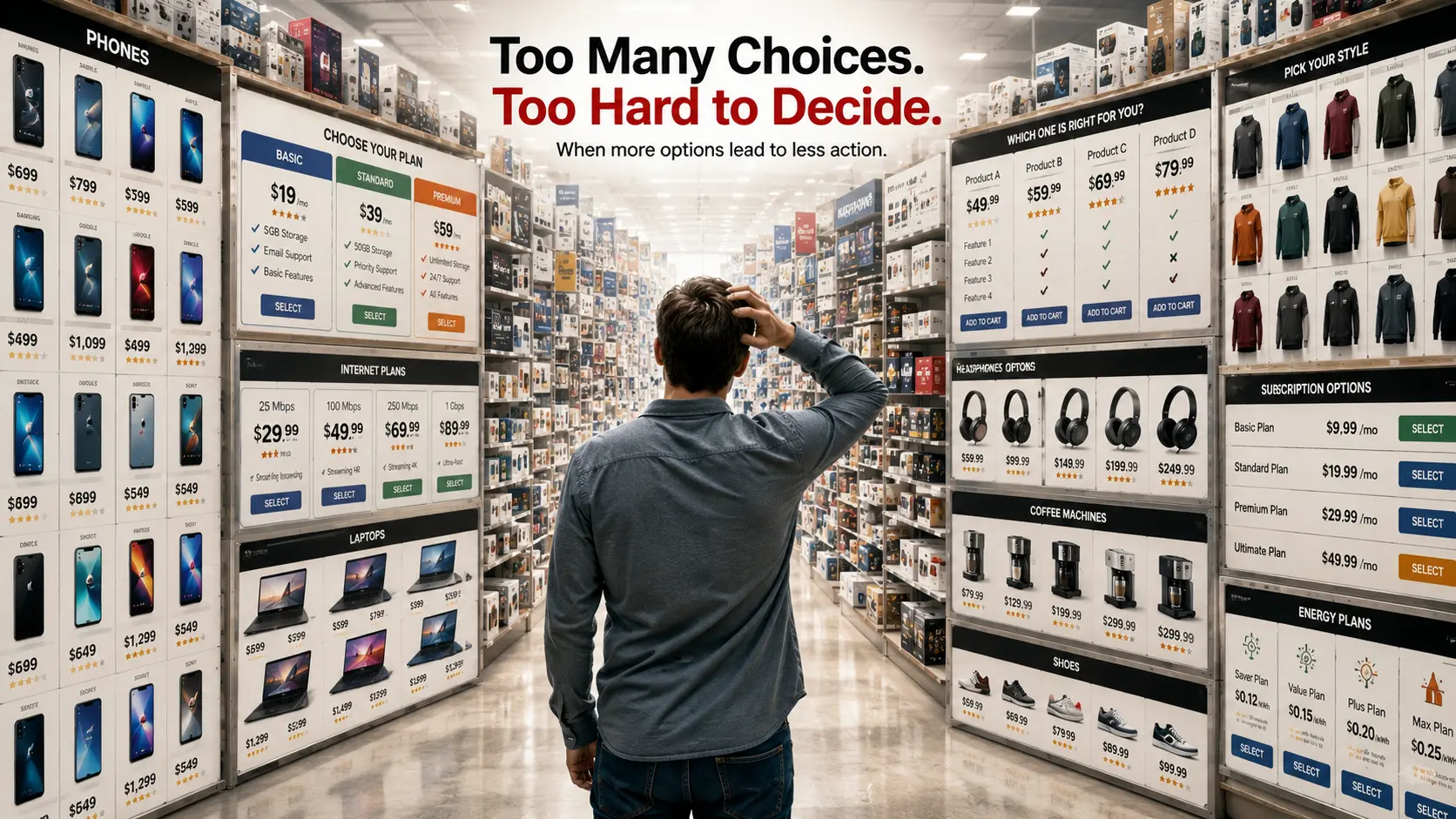 Many Choices: The Surprising Reason More Choices Can Hurt Sales